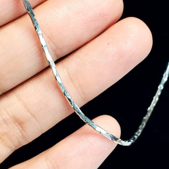 Vintage Napier Silver Tone Box Chain Necklace 14" - Picture 3 of 6